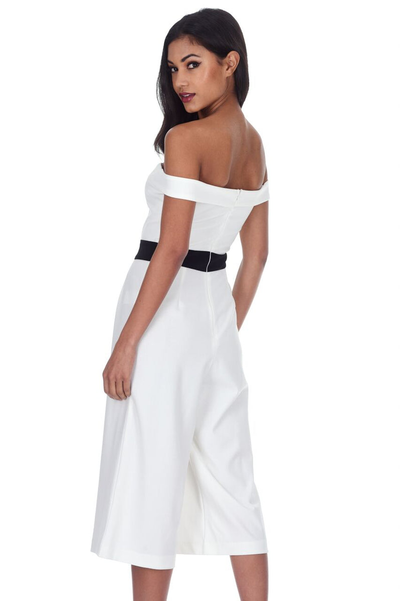 Cream Culotte Jumpsuit