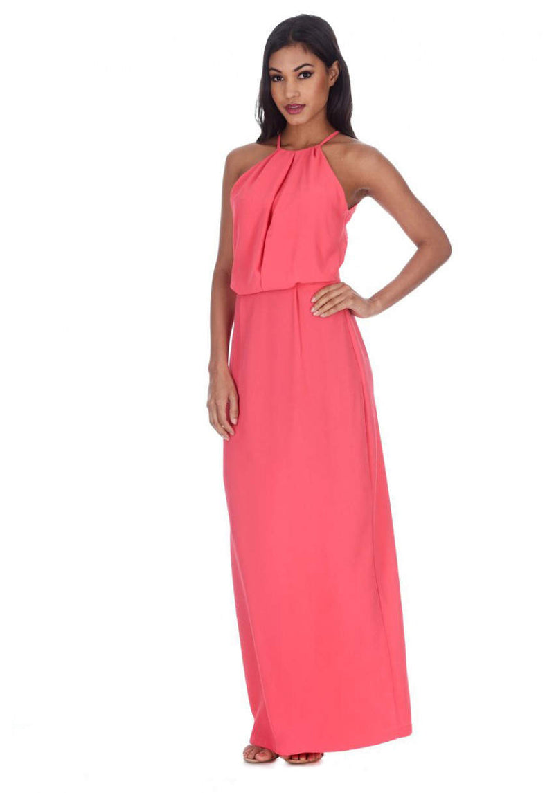 Coral halter dress on sale