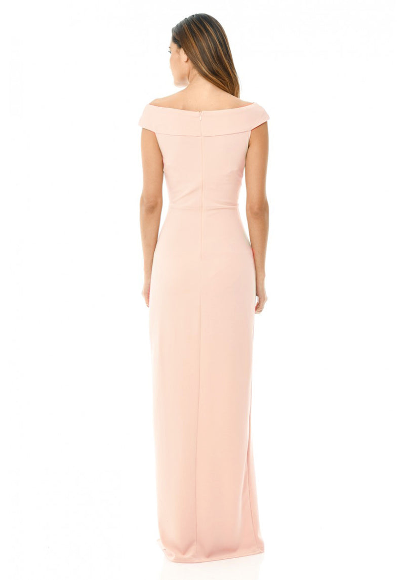 Off The Shoulder Blush Cross Maxi Dress