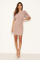 Mushroom Ruffle Sleeve Dress