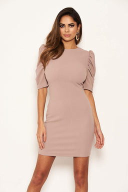 Mushroom Ruffle Sleeve Dress