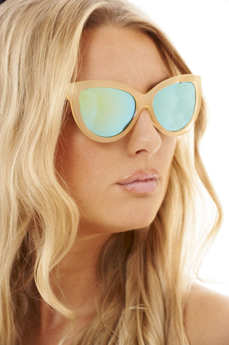 Metallic  Cat Eye Sunglasses