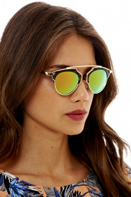 Open Frame             Reflective Sunglasses
