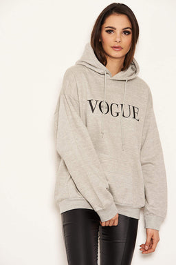 Grey Printed Hoody