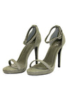 Khaki Suede Barely There Heels