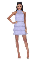 Lilac Lace Layered Mini Dress