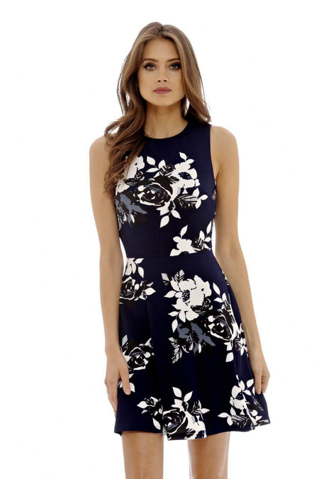 Sleeveless Floral Skater Mini