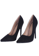 Black Suede Court Heel