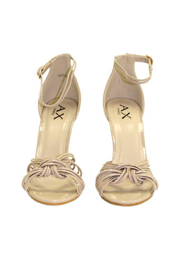 Nude Patent Knot Front Heels