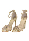 Nude Patent Knot Front Heels