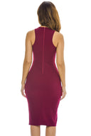 Plum Cross Front Midi Dress