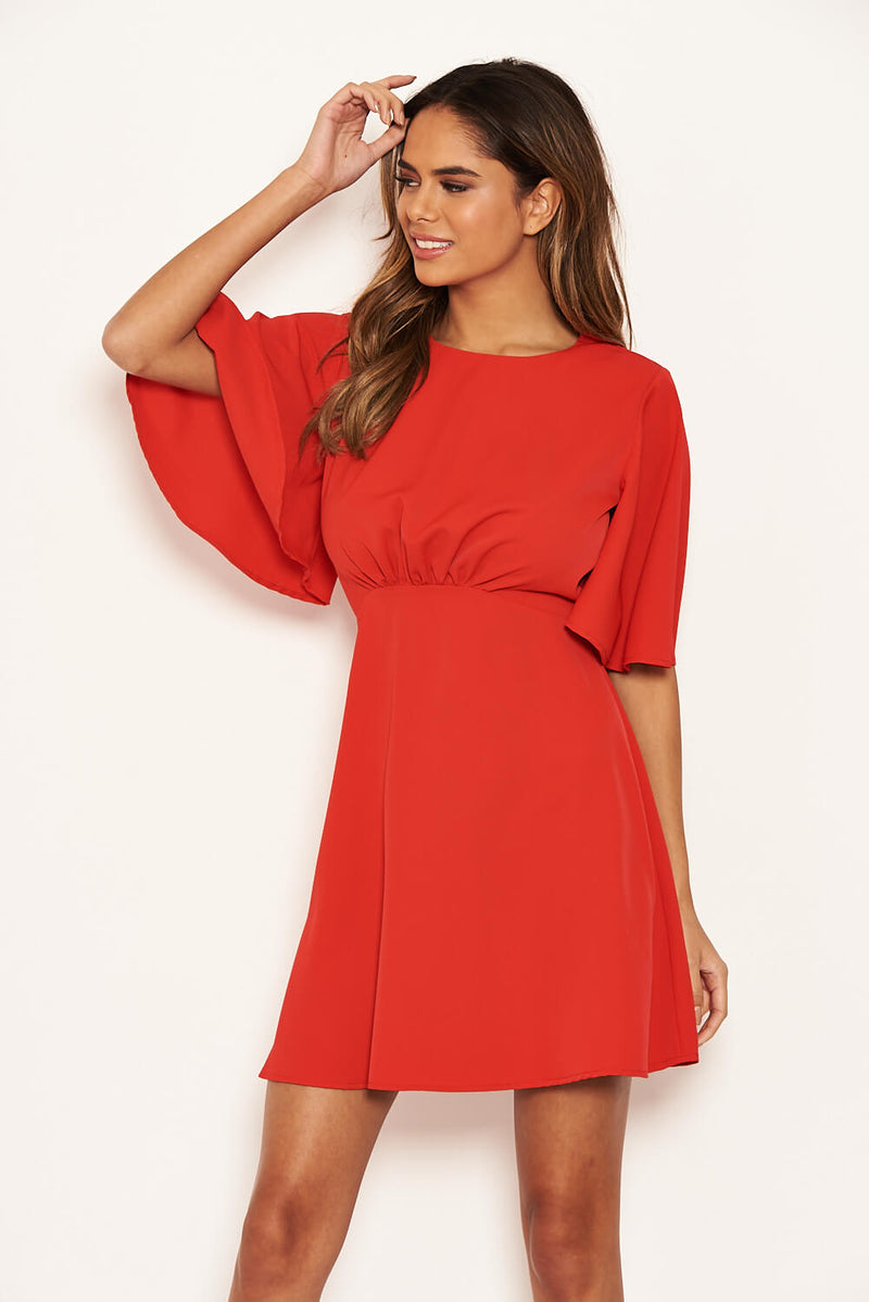 Kimono sleeve skater dress hotsell