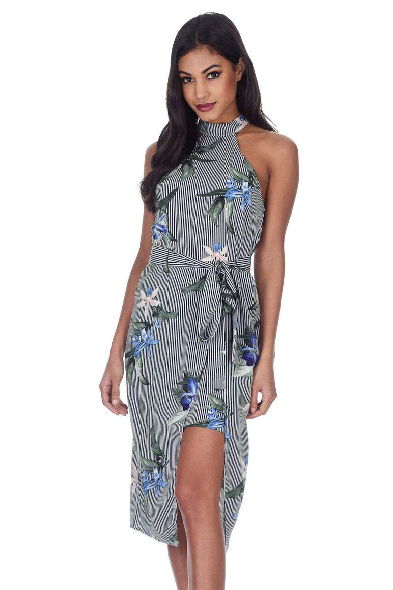 Navy floral wrap on sale dress ax paris