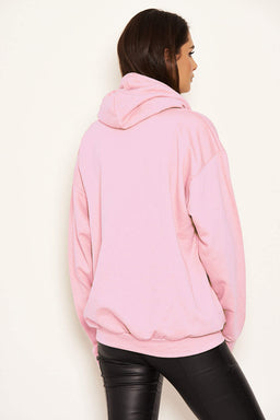 Pink Printed Hoody