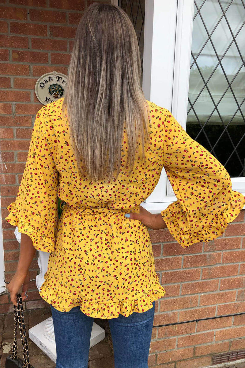 Yellow Floral Printed Top